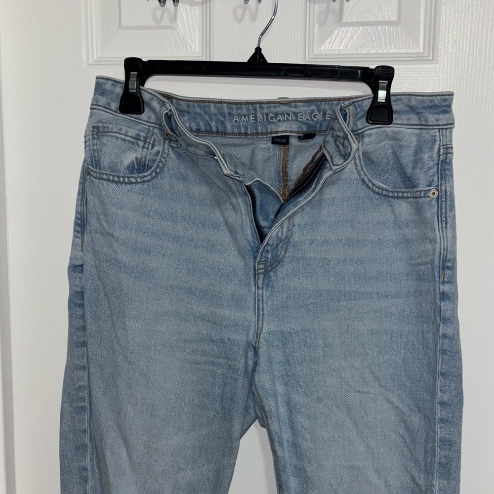American Eagle Outfitters Light Blue Straight Leg Jeans